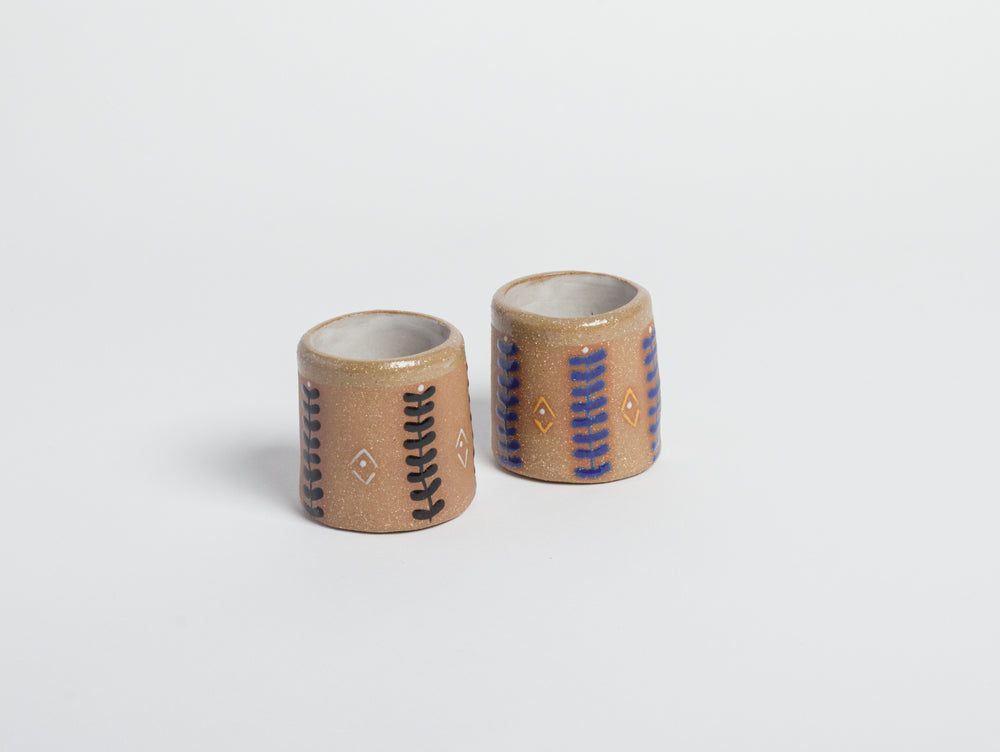 Espresso Cup - Soil & Stem - Blue and Orange