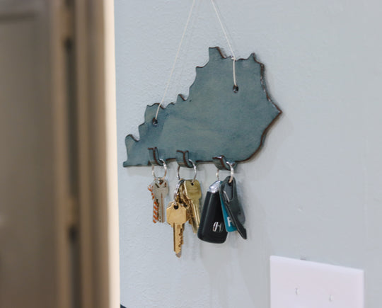 KY-Shaped Key Holder - Classic Blue